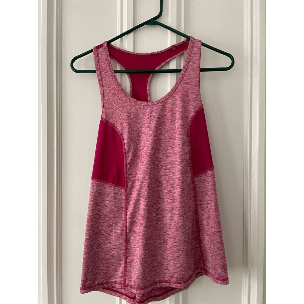 Xersion dark pink/red heather and mesh Racerback athletic tank M